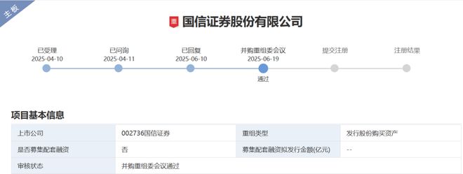 深交所审核通过！“国信+万和”并购迎来新进展